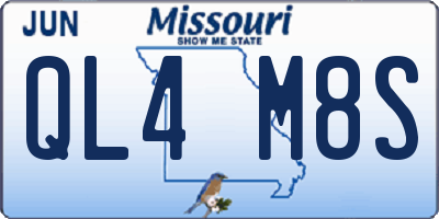 MO license plate QL4M8S