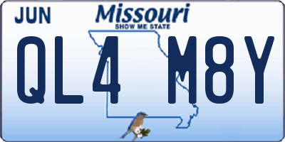 MO license plate QL4M8Y