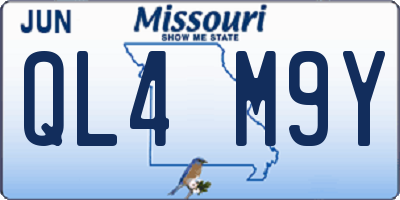 MO license plate QL4M9Y