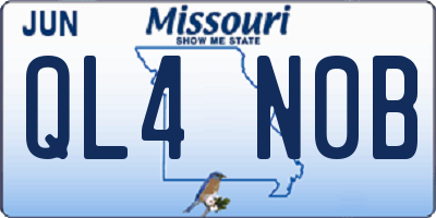MO license plate QL4N0B