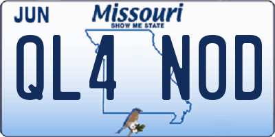 MO license plate QL4N0D
