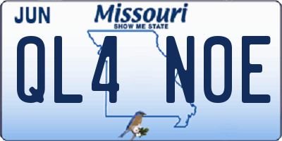 MO license plate QL4N0E