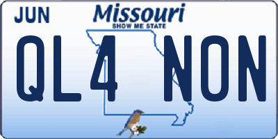 MO license plate QL4N0N