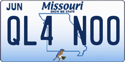 MO license plate QL4N0O