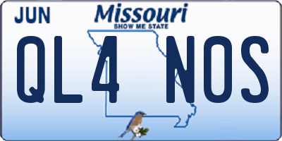 MO license plate QL4N0S