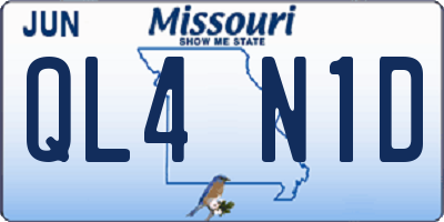 MO license plate QL4N1D