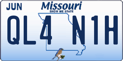 MO license plate QL4N1H