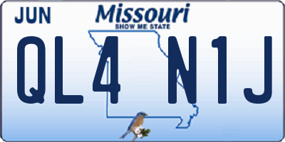 MO license plate QL4N1J