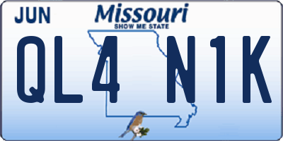 MO license plate QL4N1K