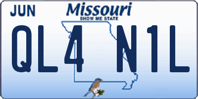 MO license plate QL4N1L