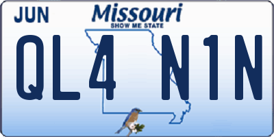 MO license plate QL4N1N