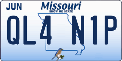 MO license plate QL4N1P