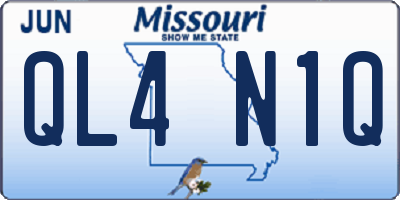 MO license plate QL4N1Q