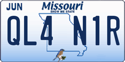 MO license plate QL4N1R