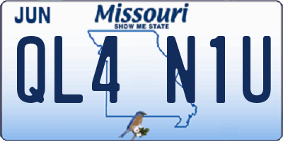 MO license plate QL4N1U