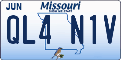 MO license plate QL4N1V