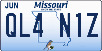 MO license plate QL4N1Z
