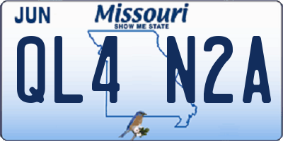MO license plate QL4N2A