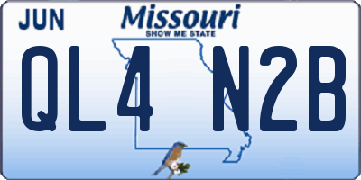 MO license plate QL4N2B