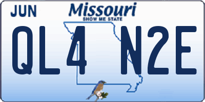 MO license plate QL4N2E