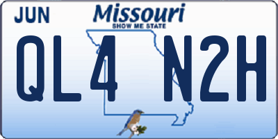 MO license plate QL4N2H