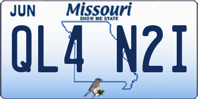 MO license plate QL4N2I