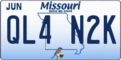 MO license plate QL4N2K