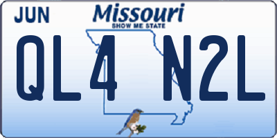 MO license plate QL4N2L