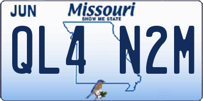 MO license plate QL4N2M