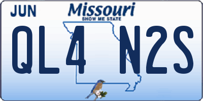 MO license plate QL4N2S