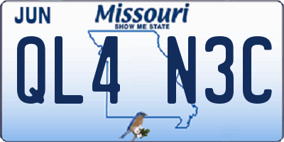 MO license plate QL4N3C