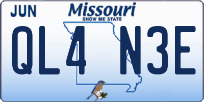 MO license plate QL4N3E