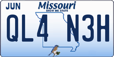 MO license plate QL4N3H