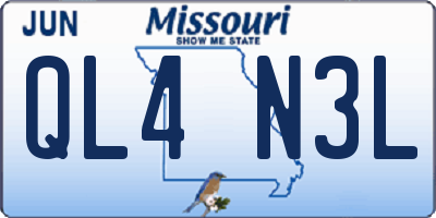 MO license plate QL4N3L