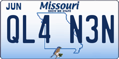 MO license plate QL4N3N
