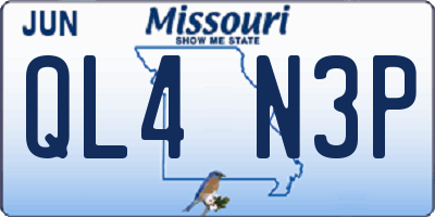 MO license plate QL4N3P