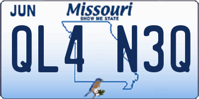 MO license plate QL4N3Q