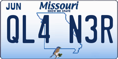 MO license plate QL4N3R