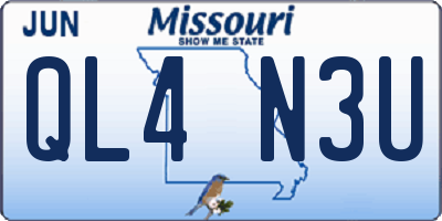 MO license plate QL4N3U
