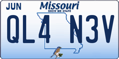 MO license plate QL4N3V