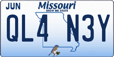 MO license plate QL4N3Y