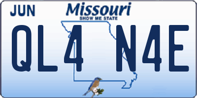 MO license plate QL4N4E