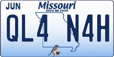 MO license plate QL4N4H