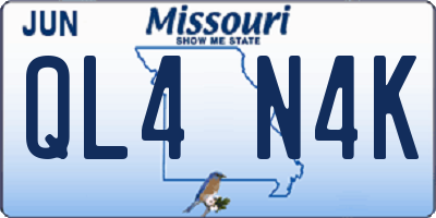 MO license plate QL4N4K