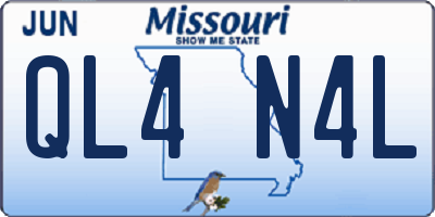 MO license plate QL4N4L