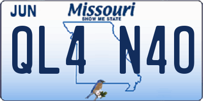 MO license plate QL4N4O