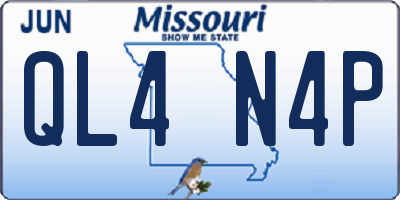 MO license plate QL4N4P