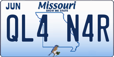 MO license plate QL4N4R