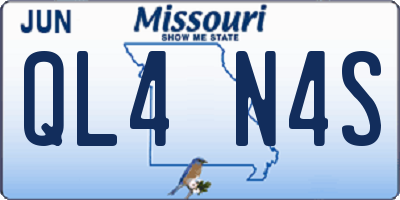 MO license plate QL4N4S