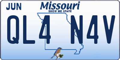 MO license plate QL4N4V